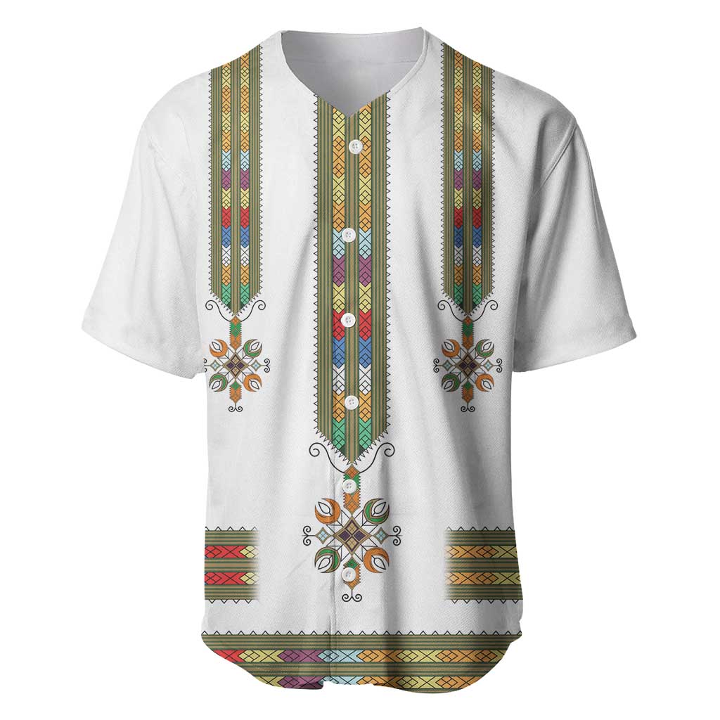 Ethiopia Baseball Jersey Ethiopian Traditional Habesha Style LT15