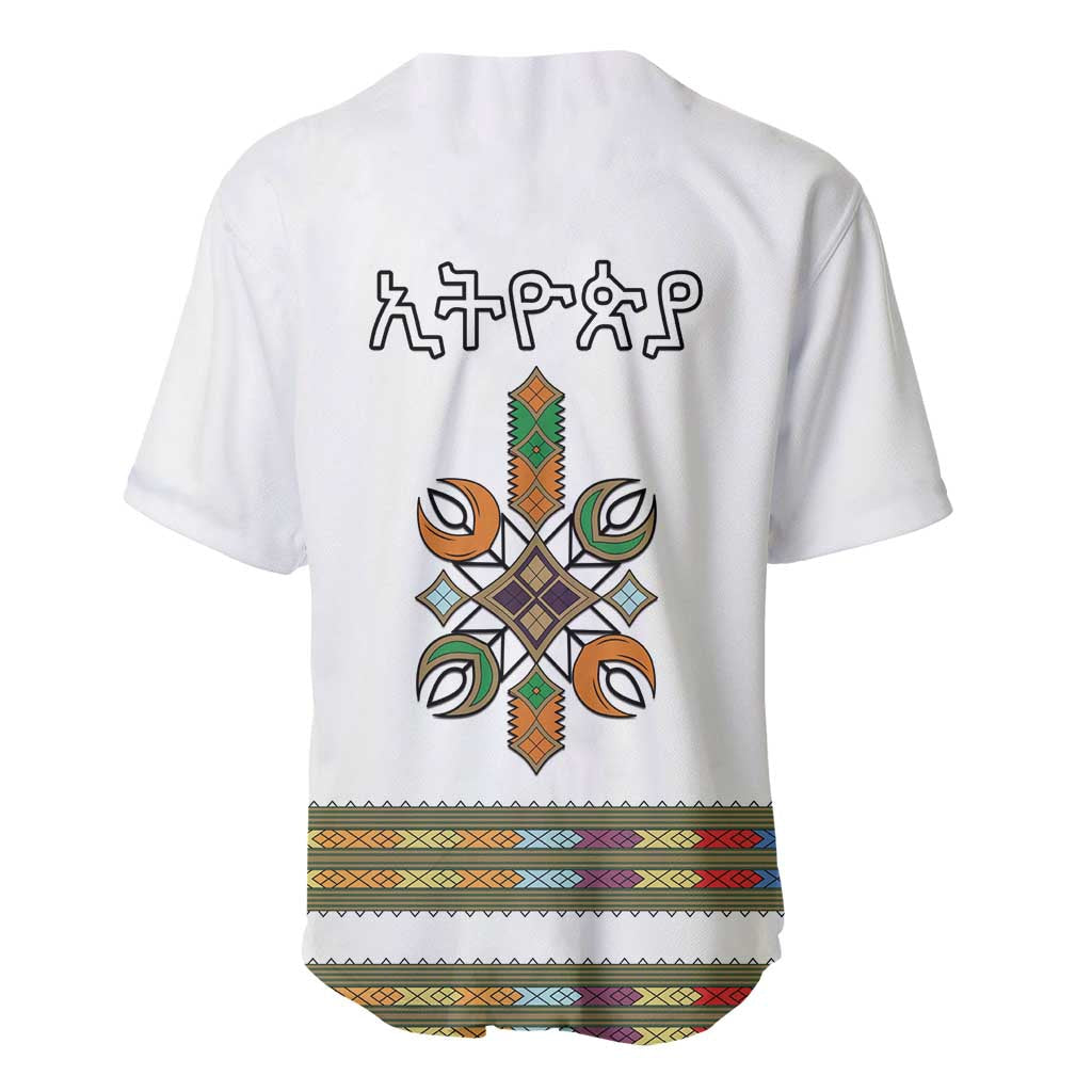 Ethiopia Baseball Jersey Ethiopian Traditional Habesha Style LT15
