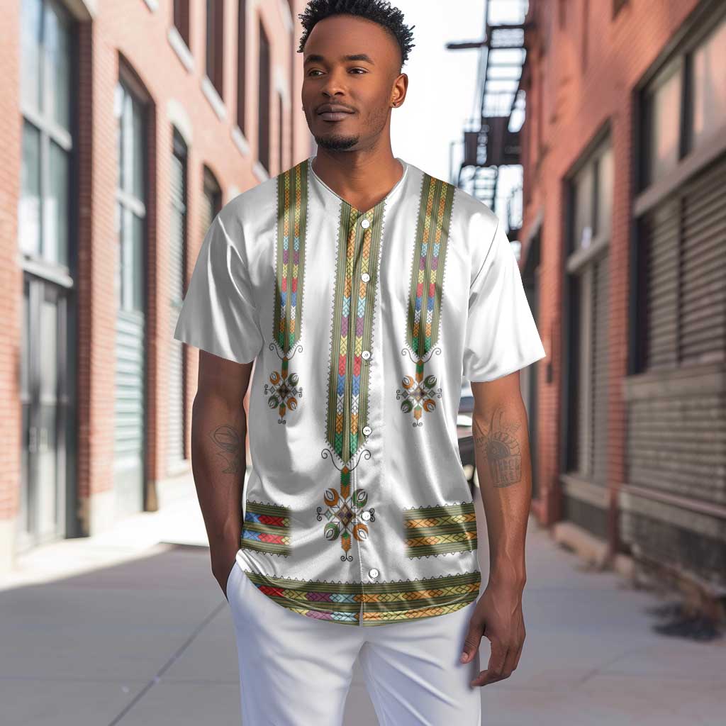 Ethiopia Baseball Jersey Ethiopian Traditional Habesha Style LT15