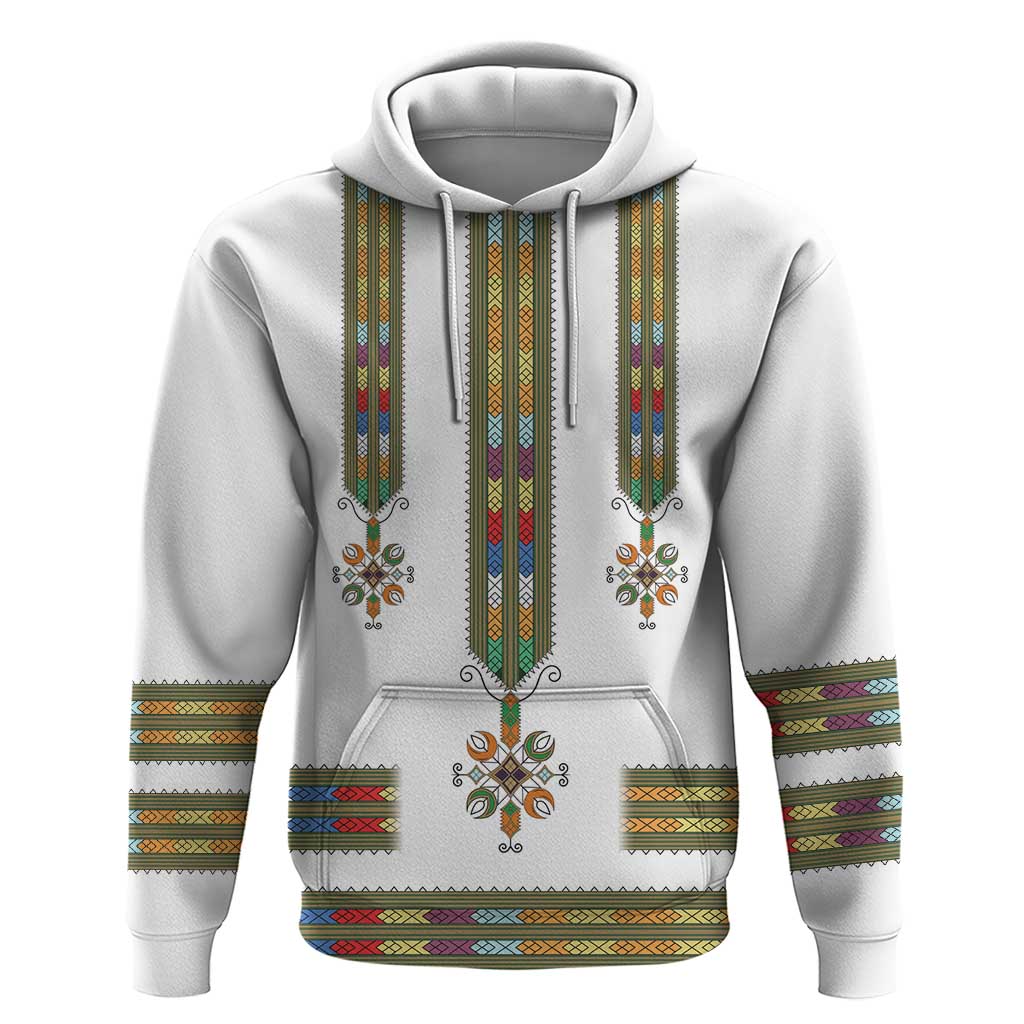 Ethiopian Traditional Habesha Costume Hoodie Cross With Tilet Pattern LT15