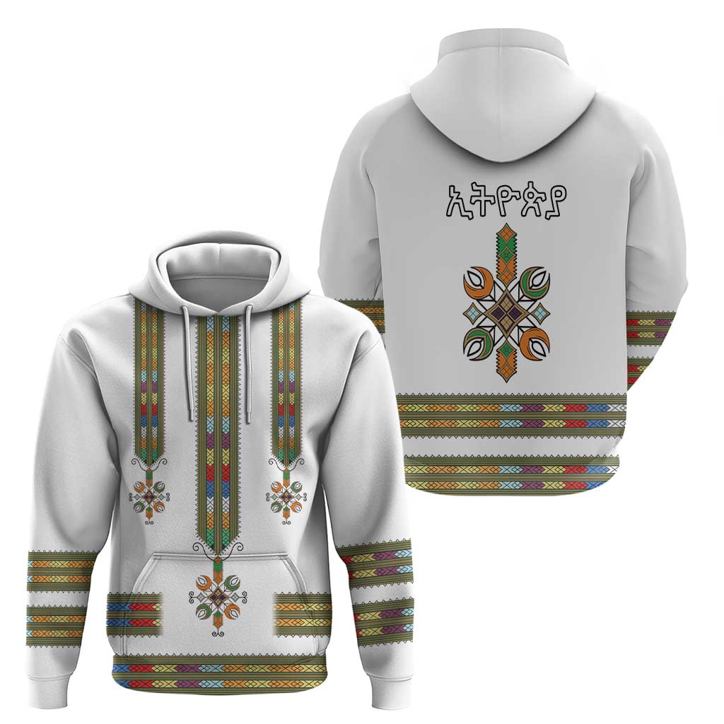 Ethiopian Traditional Habesha Costume Hoodie Cross With Tilet Pattern LT15