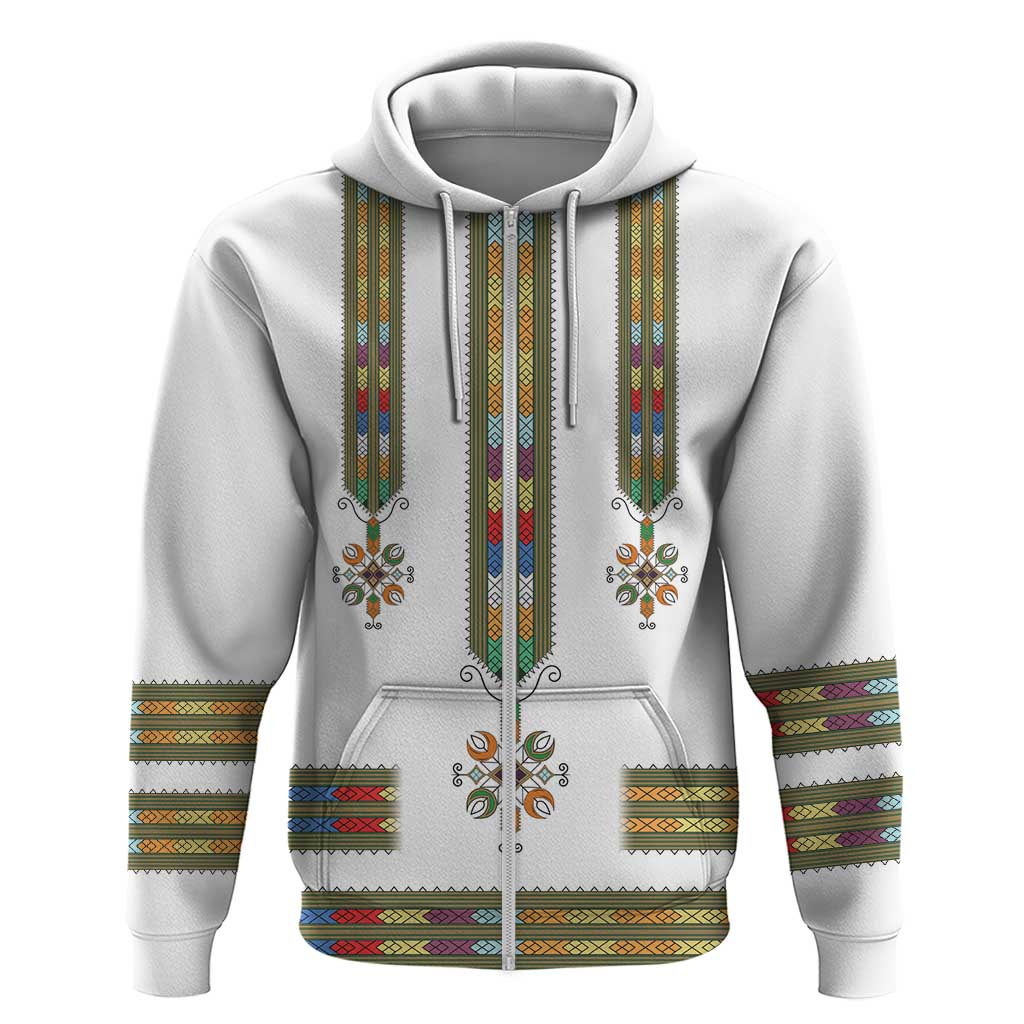 Ethiopian Traditional Habesha Costume Hoodie Cross With Tilet Pattern LT15