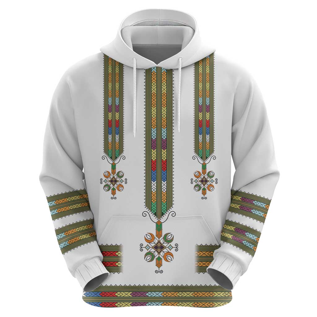 Ethiopian Traditional Habesha Costume Hoodie Cross With Tilet Pattern LT15