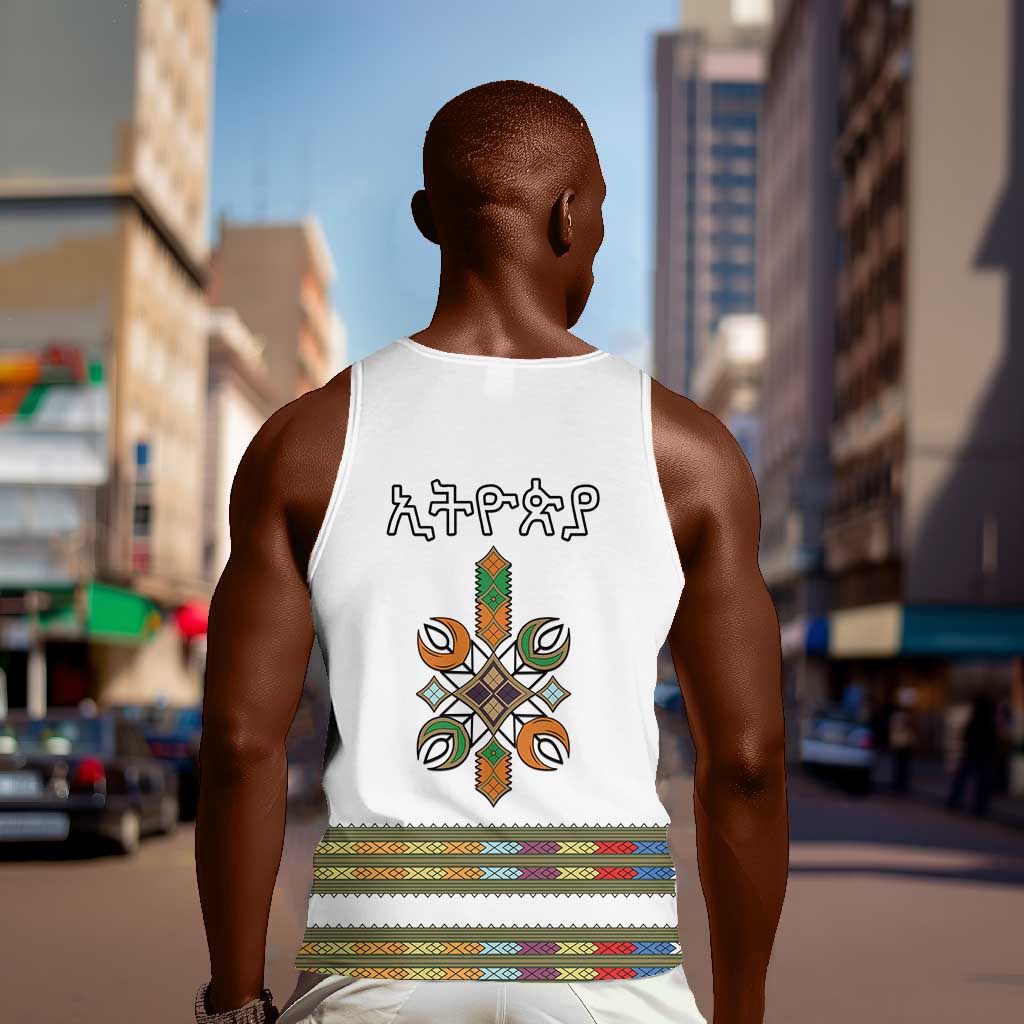 Ethiopia Men Tank Top Ethiopian Traditional Habesha Style LT15