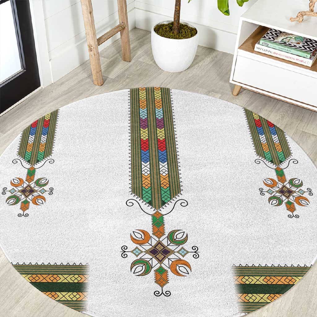 Ethiopia Round Carpet Ethiopian Traditional Habesha Style LT15