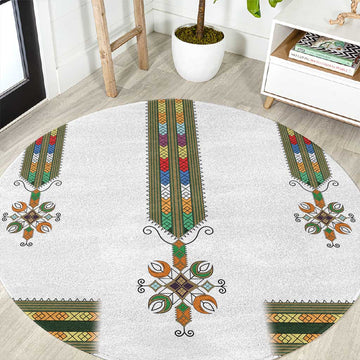 Ethiopia Round Carpet Ethiopian Traditional Habesha Style LT15