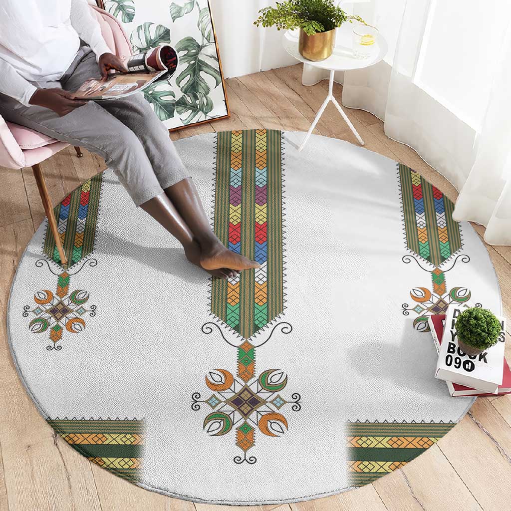 Ethiopia Round Carpet Ethiopian Traditional Habesha Style LT15