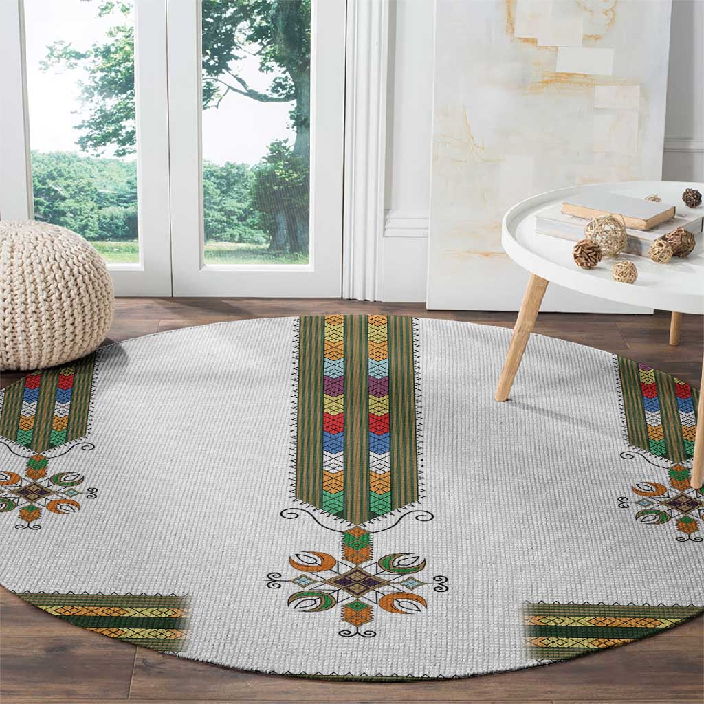 Ethiopia Round Carpet Ethiopian Traditional Habesha Style LT15