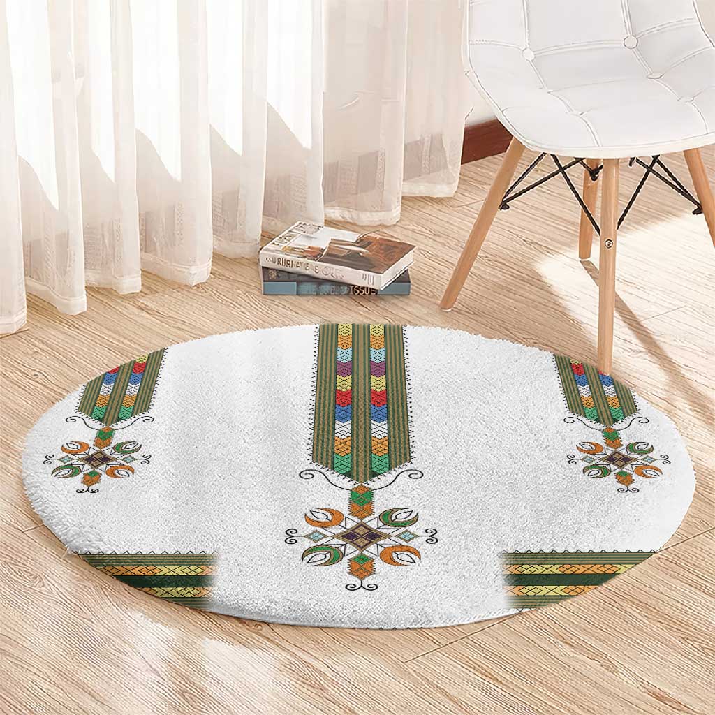 Ethiopia Round Carpet Ethiopian Traditional Habesha Style LT15