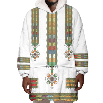 Ethiopia Wearable Blanket Hoodie Ethiopian Traditional Habesha Style LT15