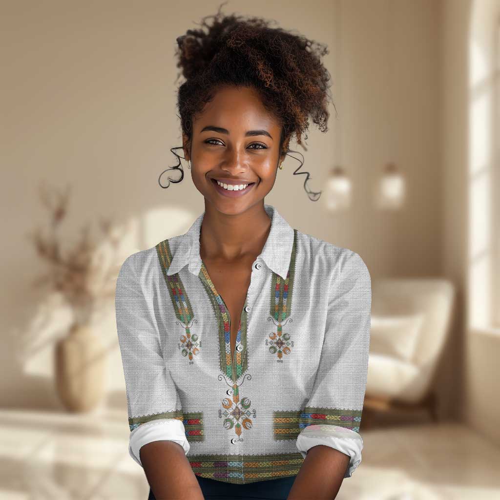 Ethiopia Women Casual Shirt Ethiopian Traditional Habesha Style LT15