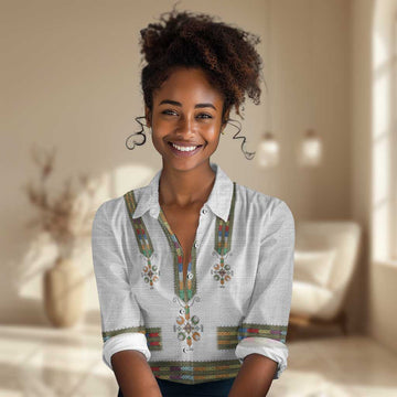 Ethiopia Women Casual Shirt Ethiopian Traditional Habesha Style LT15