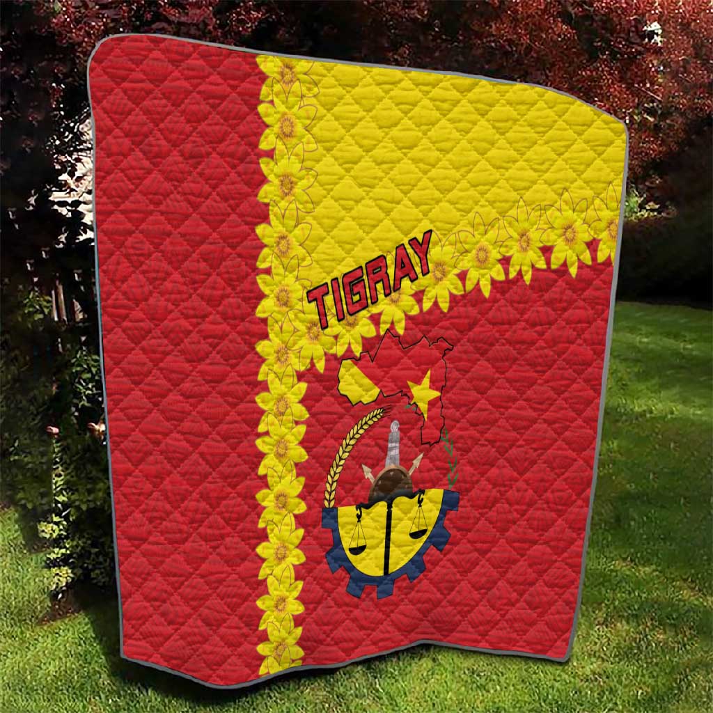 Tigray Ethiopia Quilt Tigray Seal With Flag Map - African Pattern LT15