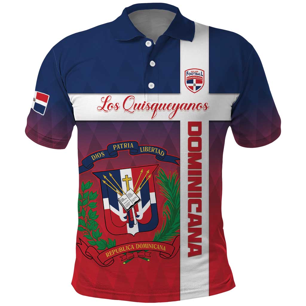 Custom Dominican Republic Football Polo Shirt Come On Los Quisqueyanos LT15