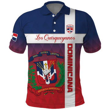 Custom Dominican Republic Football Polo Shirt Come On Los Quisqueyanos LT15