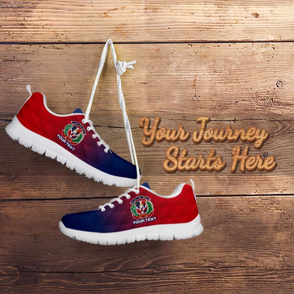 Personalised Dominican Republic Football Sneakers Come On Los Quisqueyanos LT15
