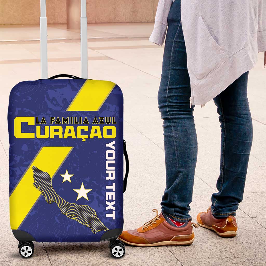 Custom Curacao Football Luggage Cover Go La Familia Azul LT15