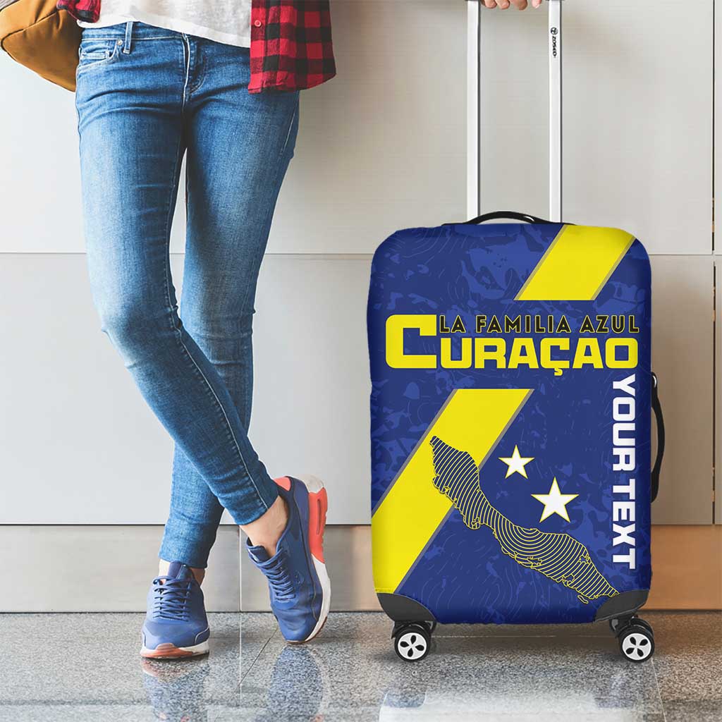 Custom Curacao Football Luggage Cover Go La Familia Azul LT15