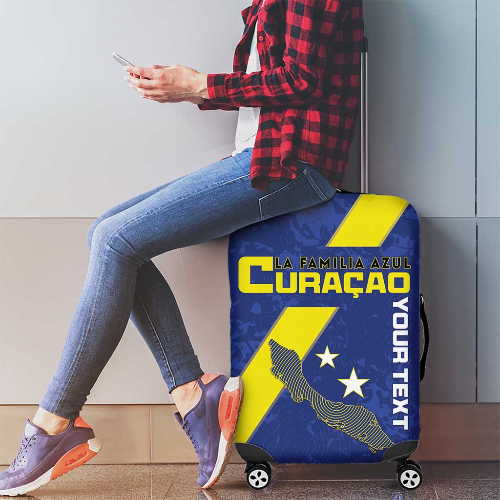 Custom Curacao Football Luggage Cover Go La Familia Azul LT15