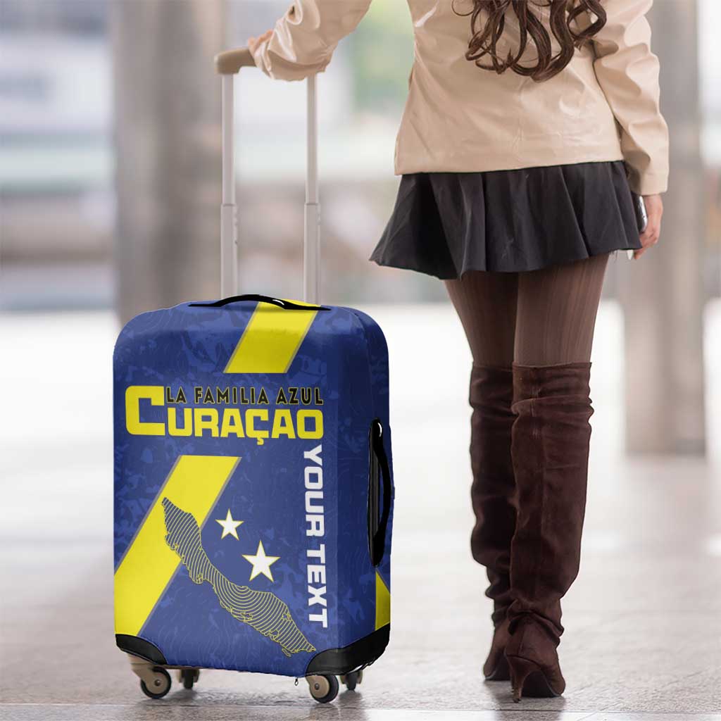 Custom Curacao Football Luggage Cover Go La Familia Azul LT15