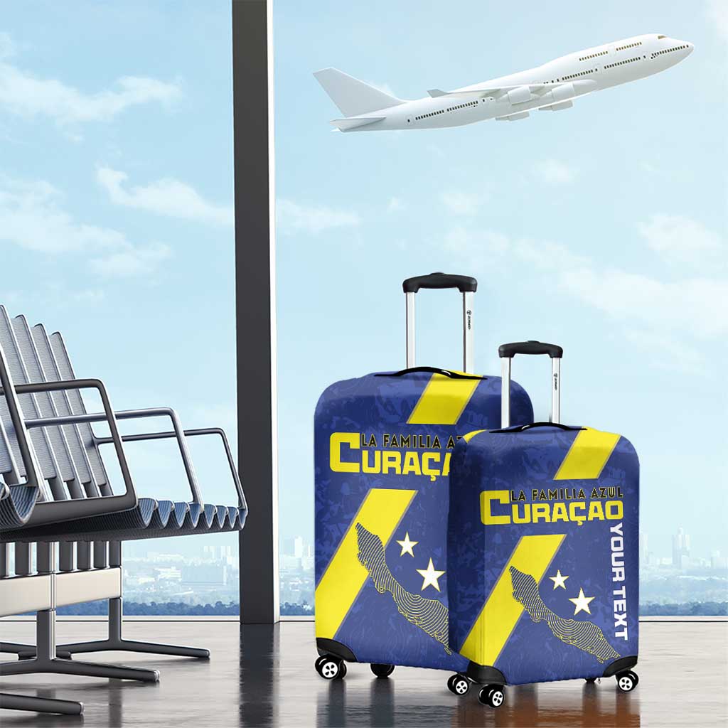 Custom Curacao Football Luggage Cover Go La Familia Azul LT15