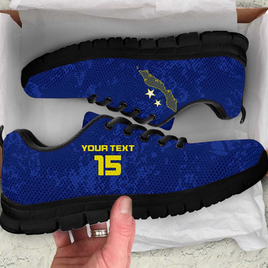 Custom Curacao Football Sneakers Go La Familia Azul LT15