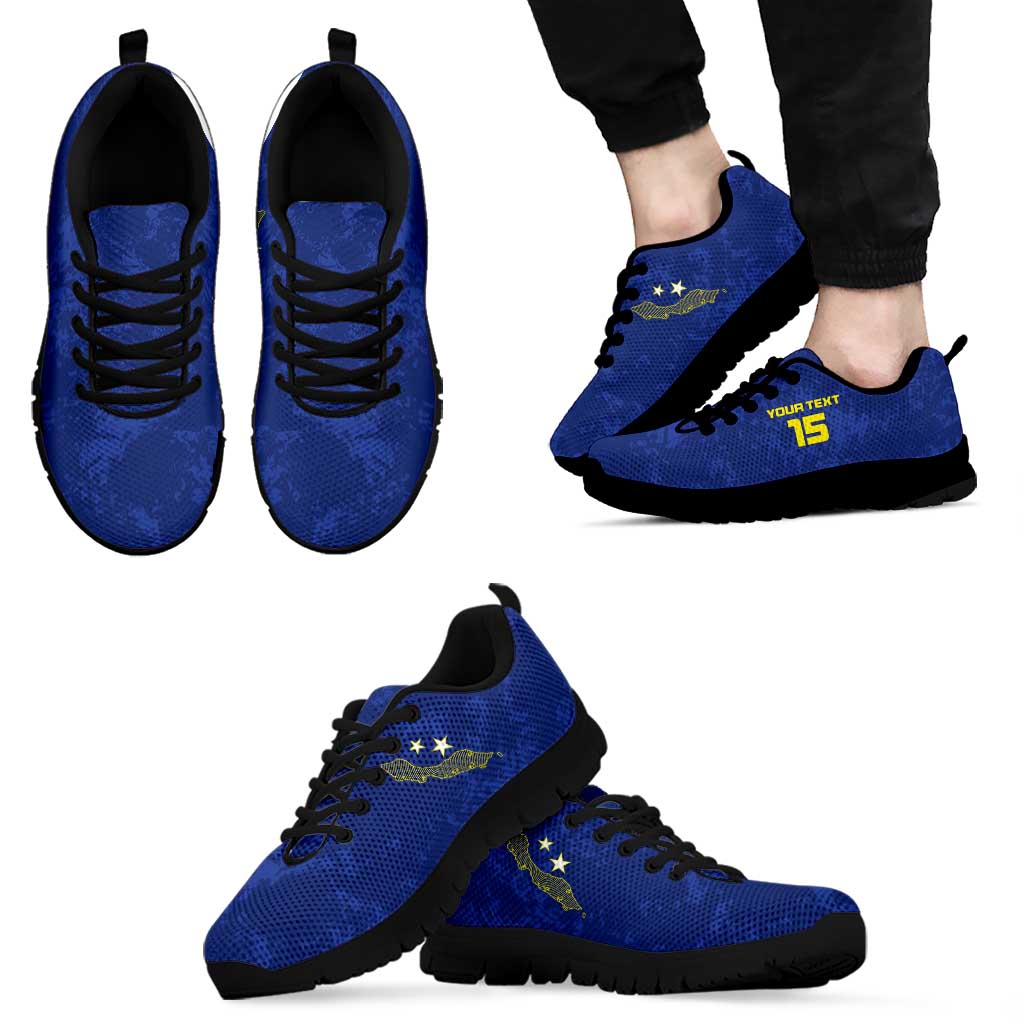 Custom Curacao Football Sneakers Go La Familia Azul LT15