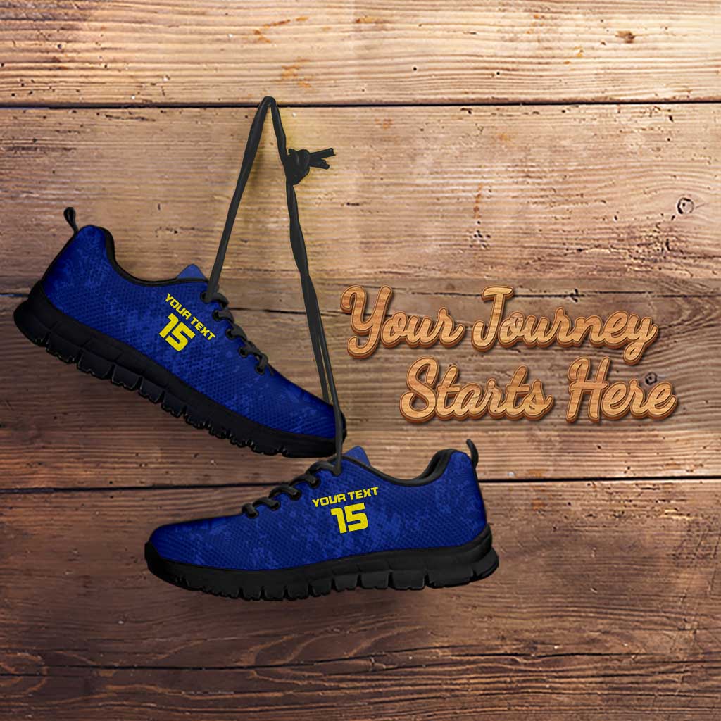 Custom Curacao Football Sneakers Go La Familia Azul LT15