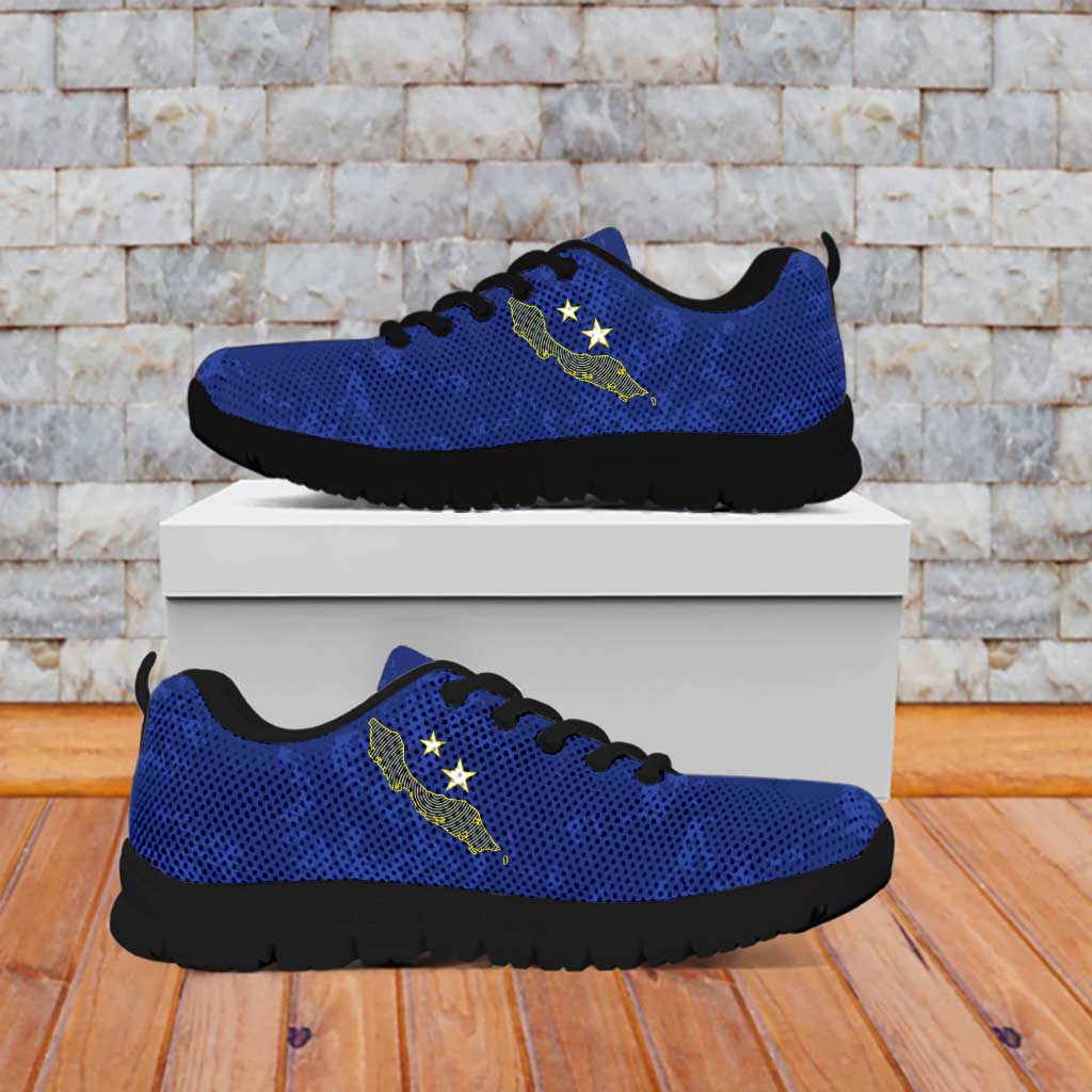 Custom Curacao Football Sneakers Go La Familia Azul LT15