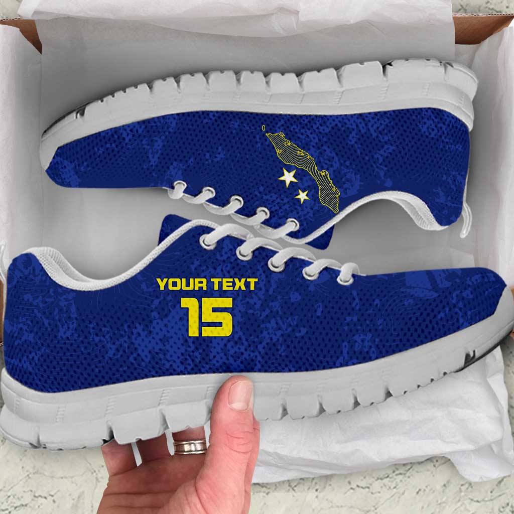 Custom Curacao Football Sneakers Go La Familia Azul LT15