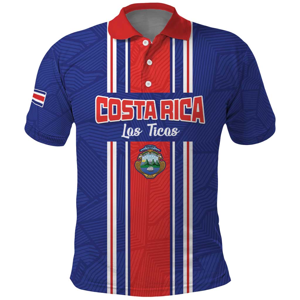 Custom Costa Rica Football Polo Shirt Vamos Ticos! LT15