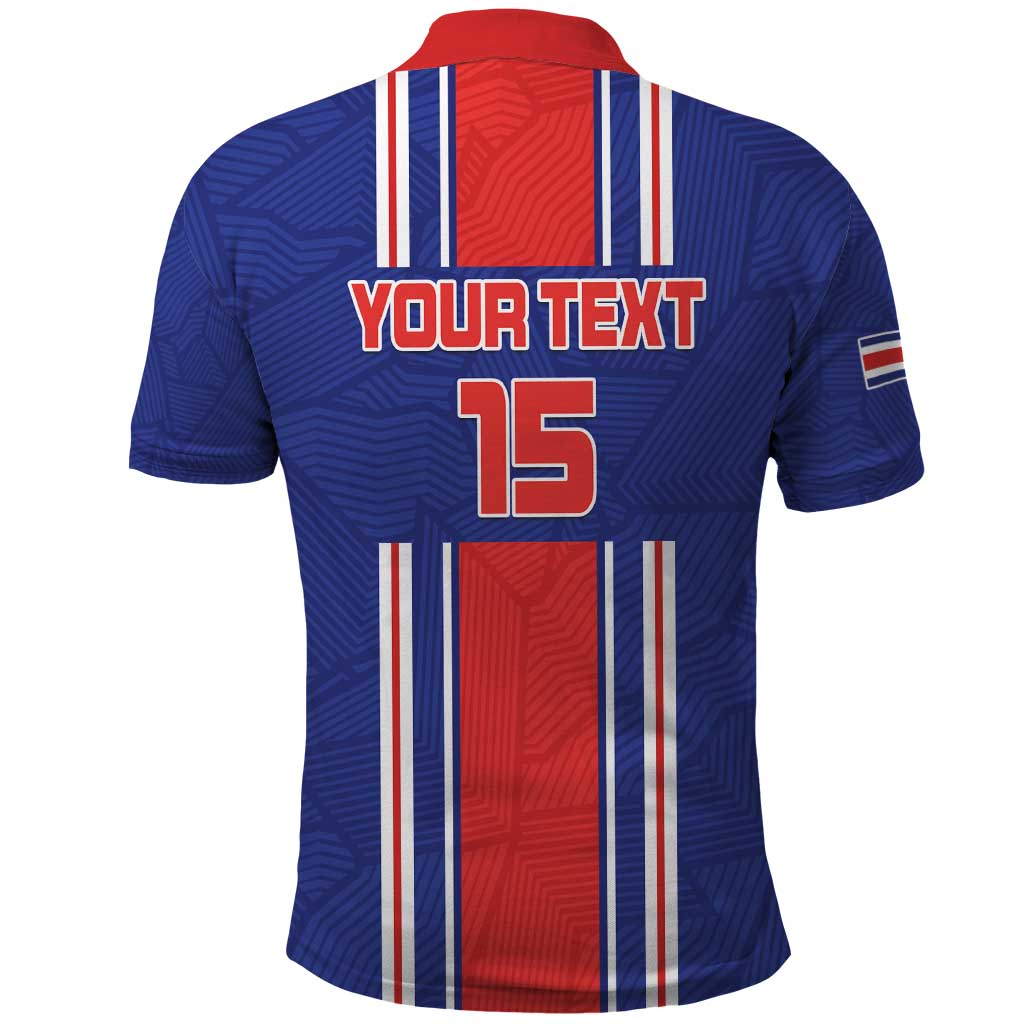 Custom Costa Rica Football Polo Shirt Vamos Ticos! LT15