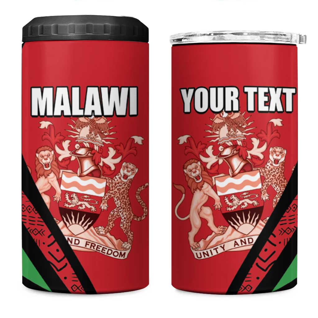 Custom Malawi Cricket 4 in 1 Can Cooler Tumbler Go Champions Dziko la Malawi LT15