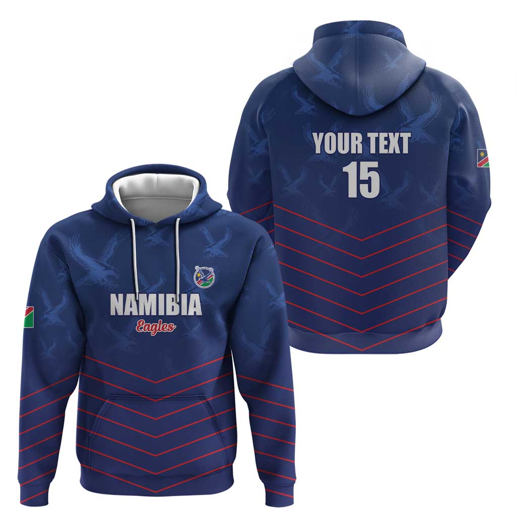 Custom Namibia Cricket Hoodie Go Eagles Go LT15