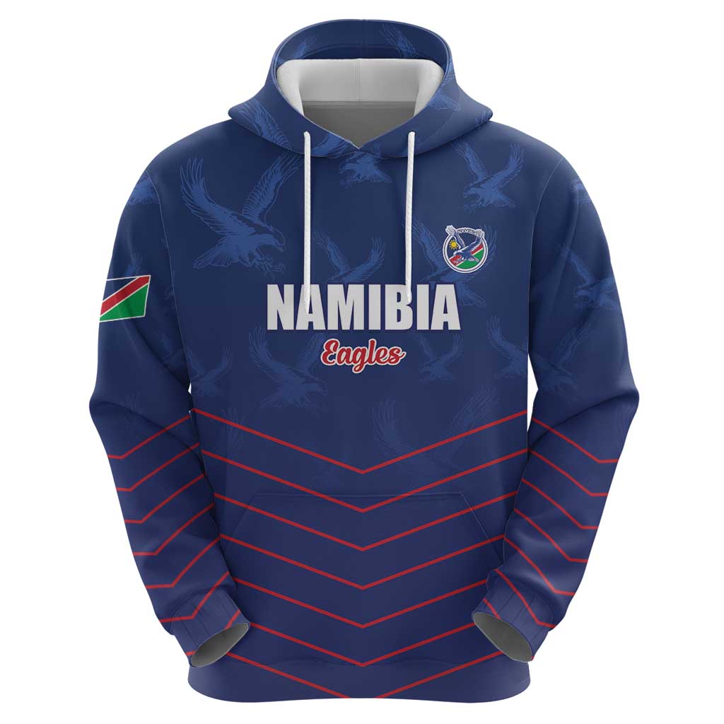 Custom Namibia Cricket Hoodie Go Eagles Go LT15