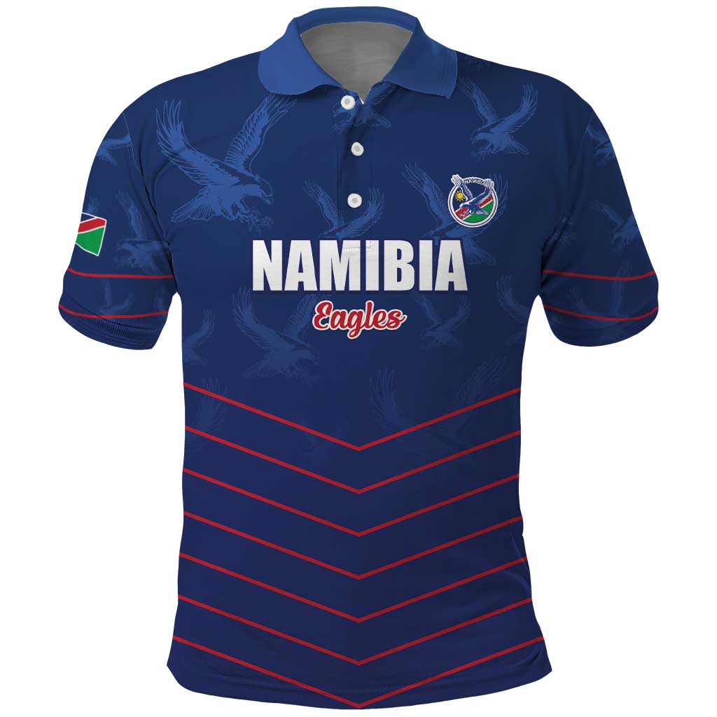 Custom Namibia Cricket Polo Shirt Go Eagles Go LT15