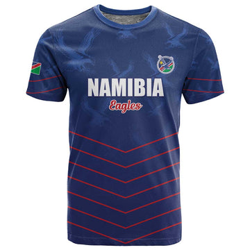 Custom Namibia Cricket T shirt Go Champions LT15