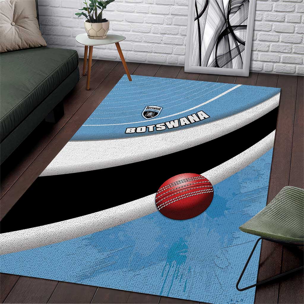Botswana Cricket Area Rug Go Champions Baggy Blues LT15