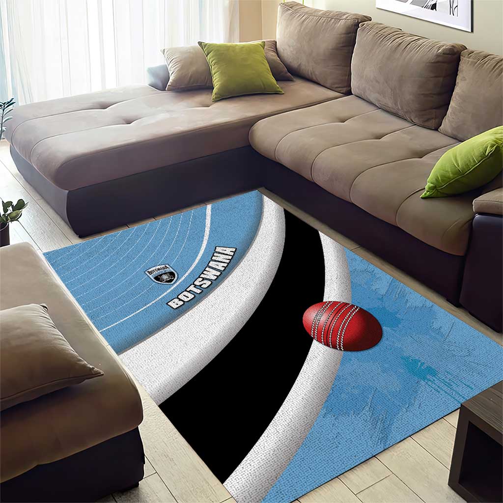 Botswana Cricket Area Rug Go Champions Baggy Blues LT15