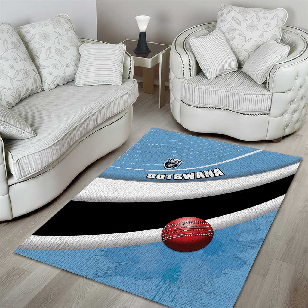 Botswana Cricket Area Rug Go Champions Baggy Blues LT15