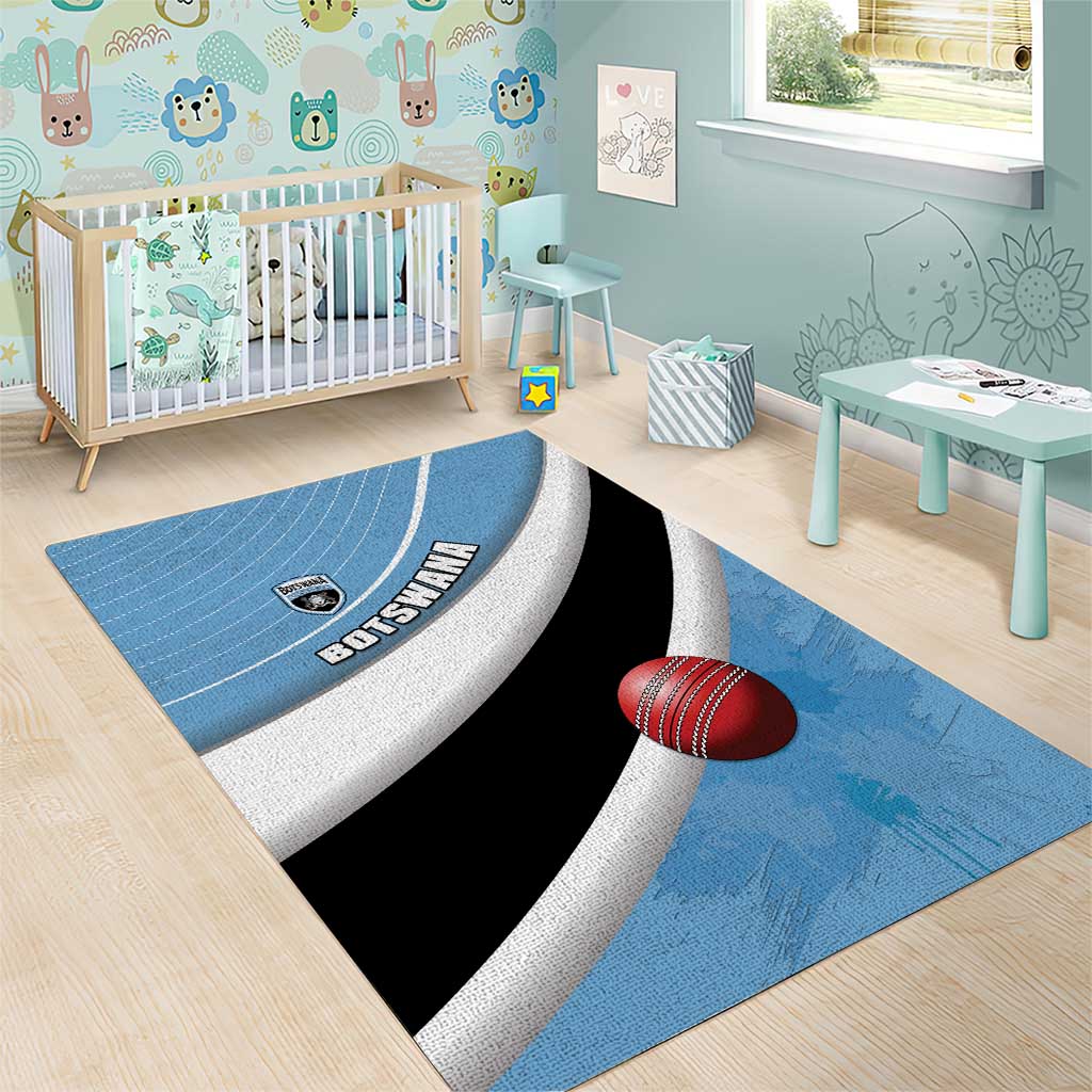 Botswana Cricket Area Rug Go Champions Baggy Blues LT15