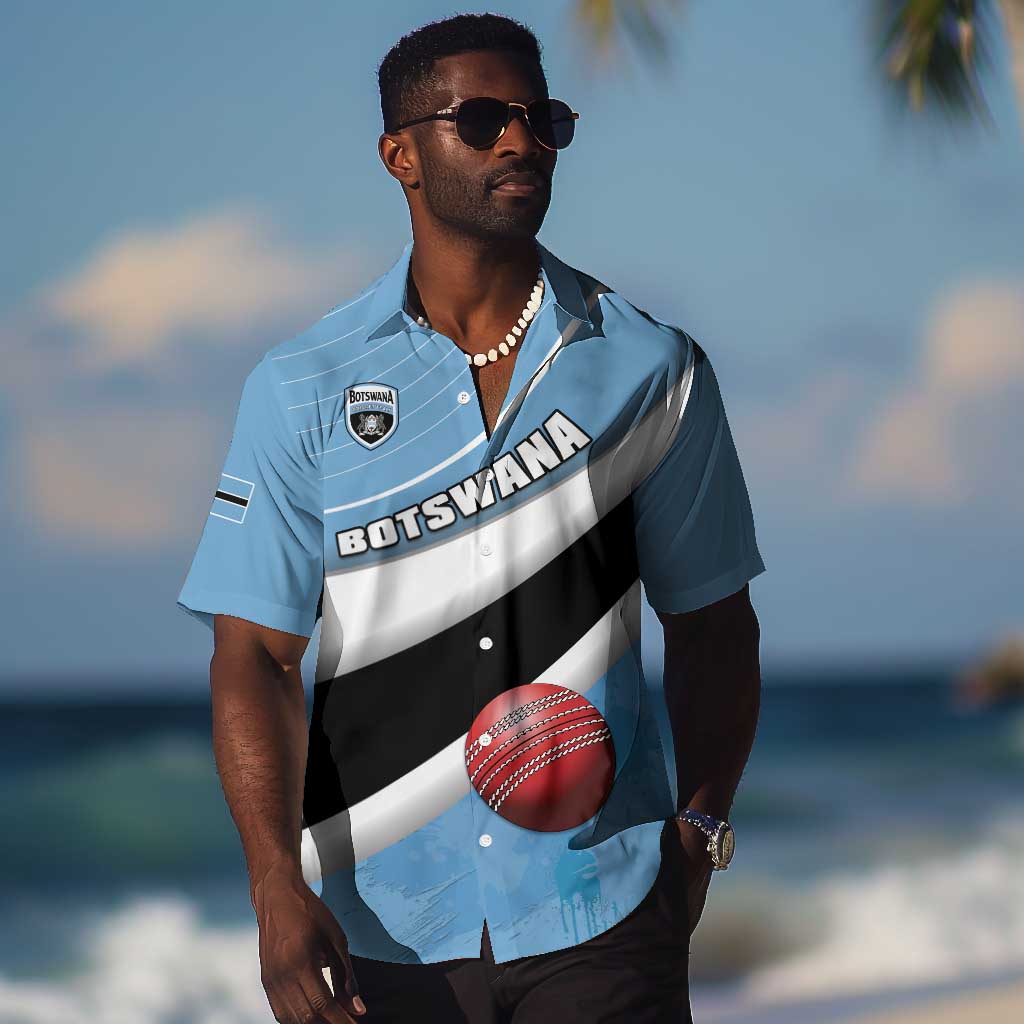 Custom Botswana Cricket Hawaiian Shirt Go Champions Baggy Blues LT15