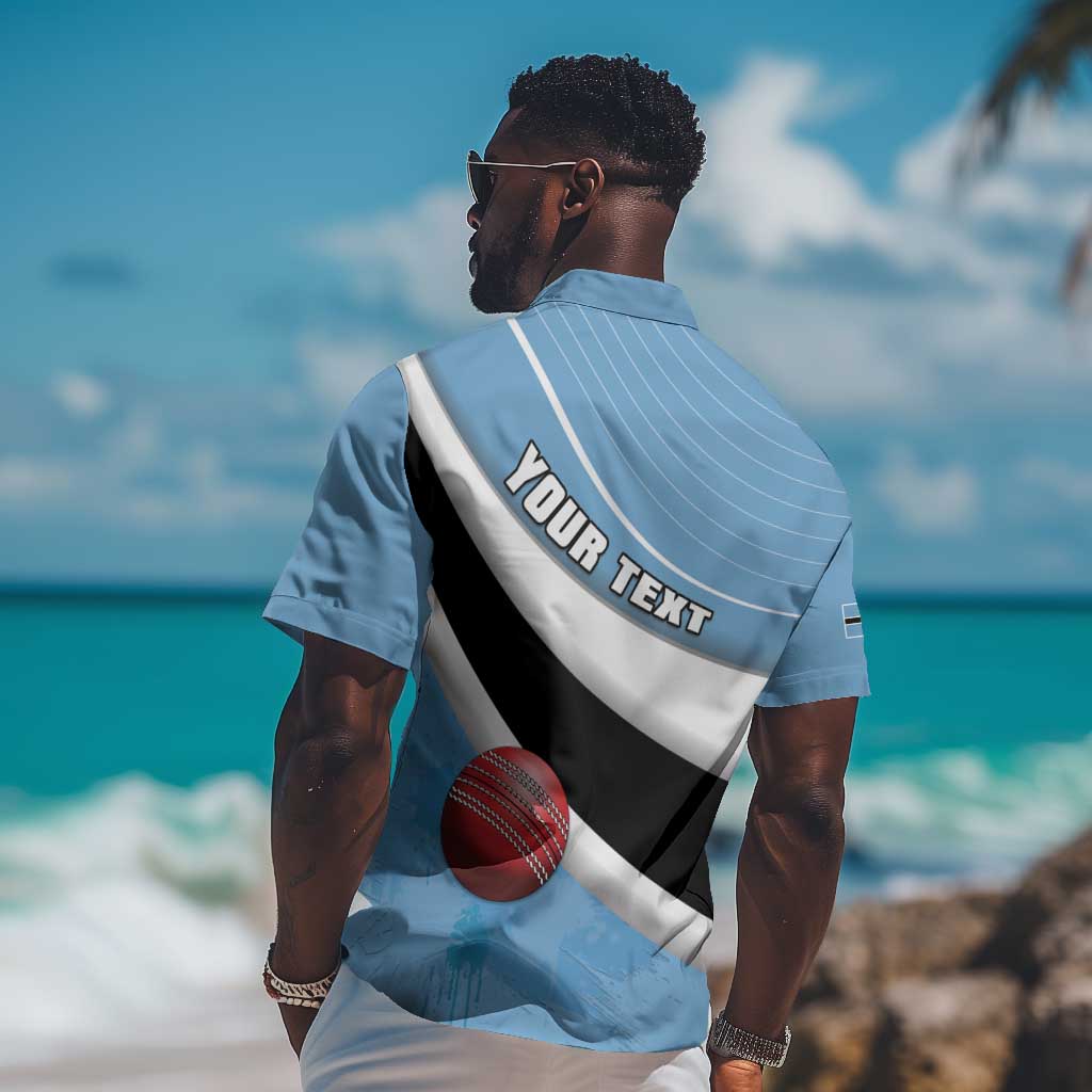 Custom Botswana Cricket Hawaiian Shirt Go Champions Baggy Blues LT15