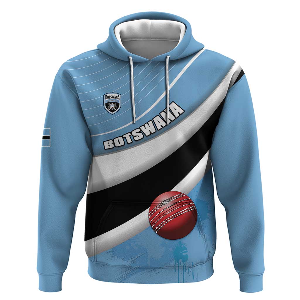 Custom Botswana Cricket Hoodie Go Baggy Blues LT15
