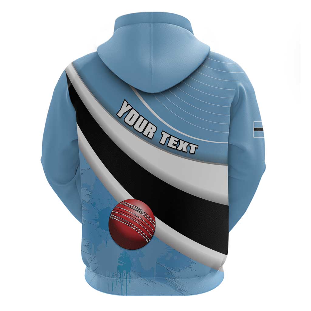 Custom Botswana Cricket Hoodie Go Baggy Blues LT15