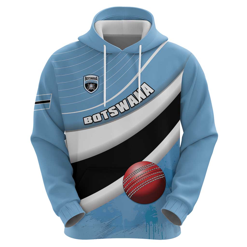 Custom Botswana Cricket Hoodie Go Baggy Blues LT15