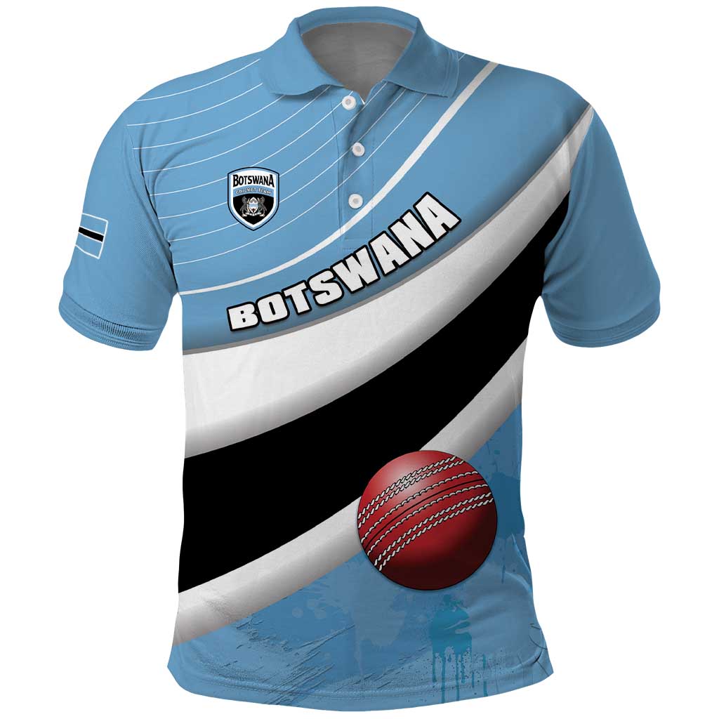 Custom Botswana Cricket Polo Shirt Go Baggy Blues LT15