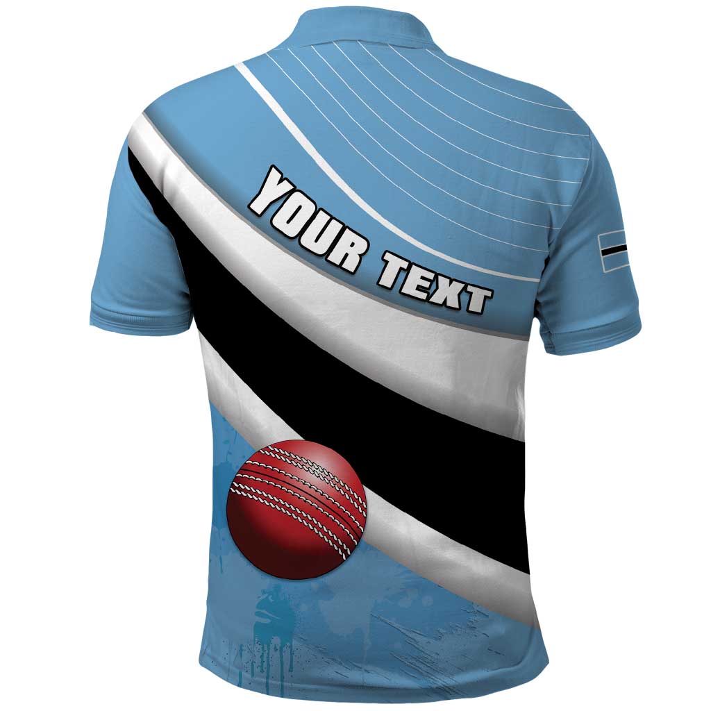 Custom Botswana Cricket Polo Shirt Go Baggy Blues LT15