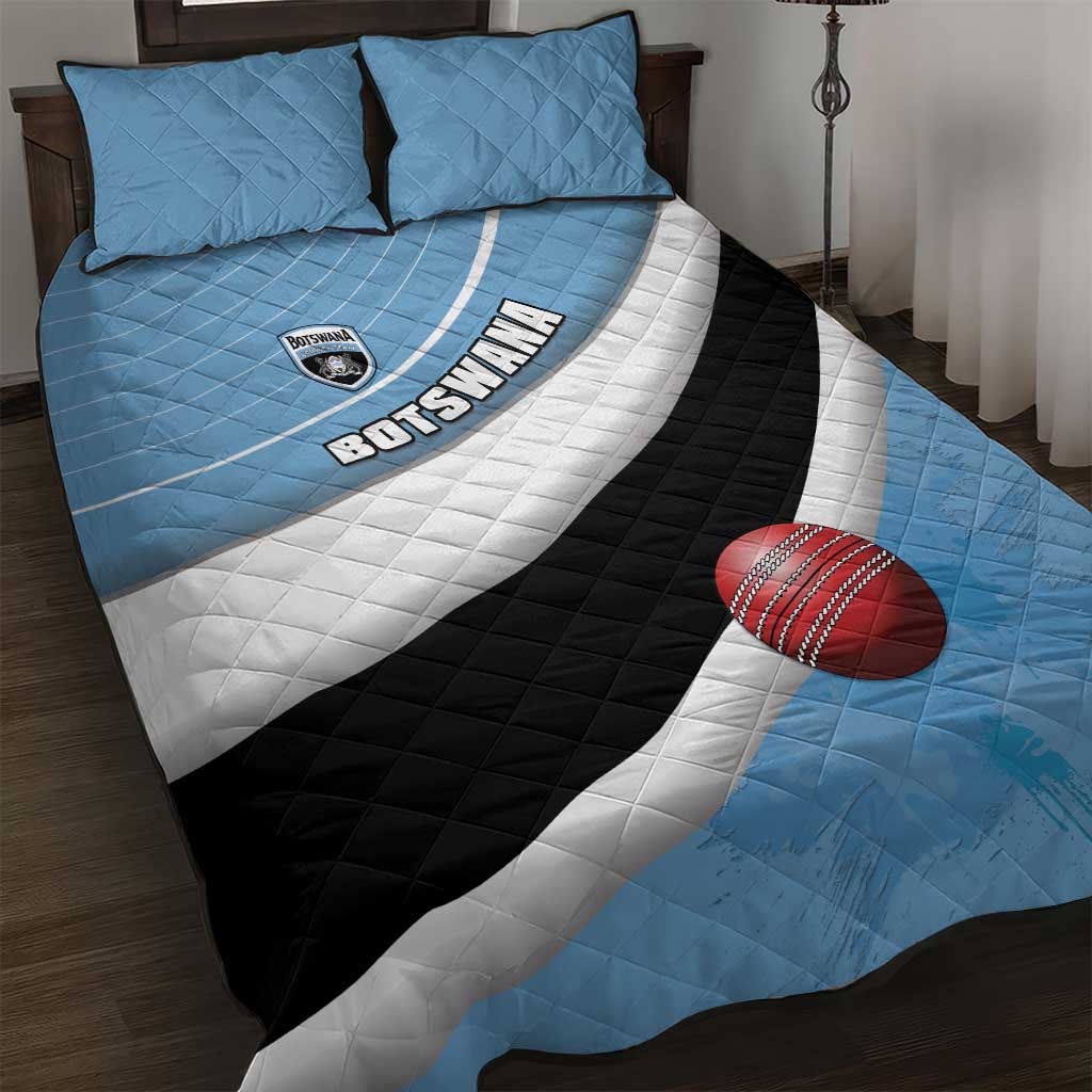 Botswana Cricket Quilt Bed Set Go Champions Baggy Blues LT15