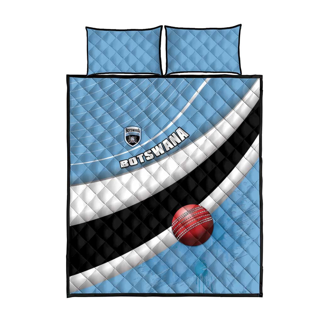 Botswana Cricket Quilt Bed Set Go Champions Baggy Blues LT15